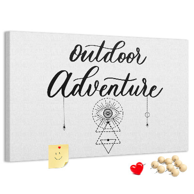 Cork board Adventure away from home