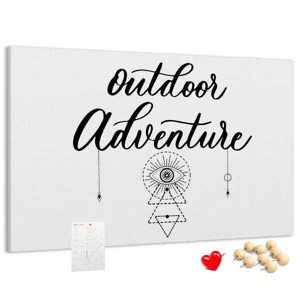 Cork board Adventure away from home