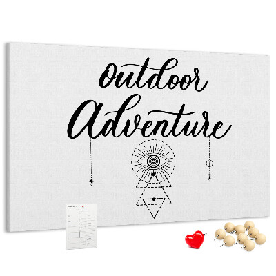 Cork board Adventure away from home