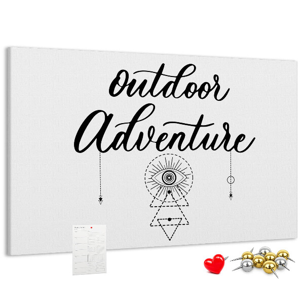 Cork board Adventure away from home