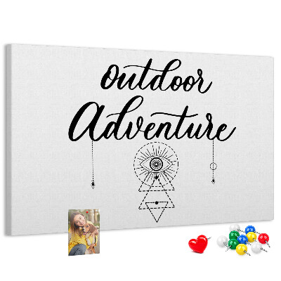 Cork board Adventure away from home