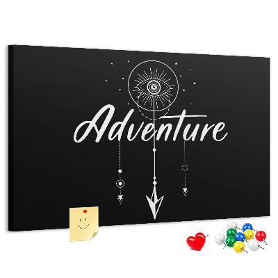 Cork board Travel quote