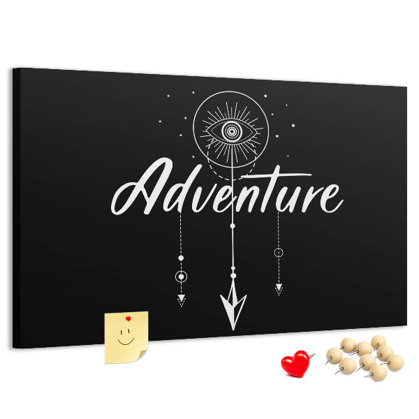 Cork board Travel quote