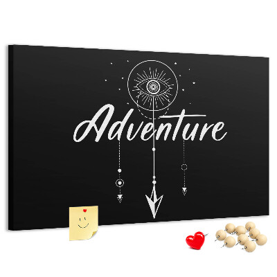 Cork board Travel quote