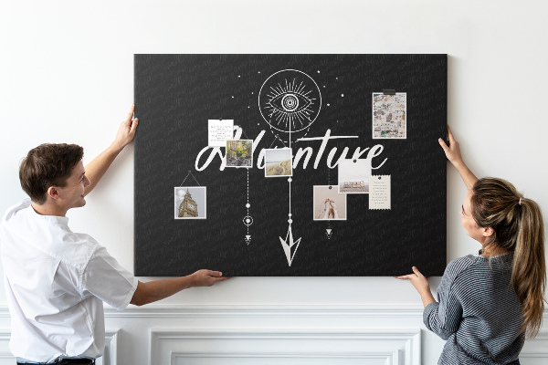 Cork board Travel quote