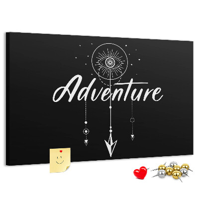Cork board Travel quote