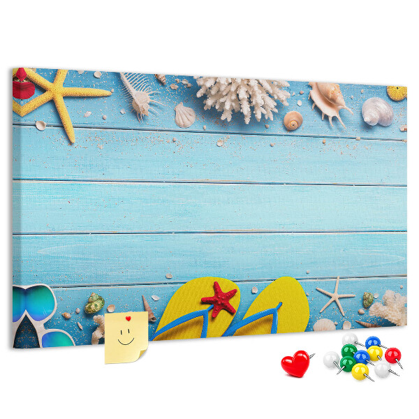 Cork board Seaside things