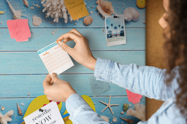 Cork board Seaside things
