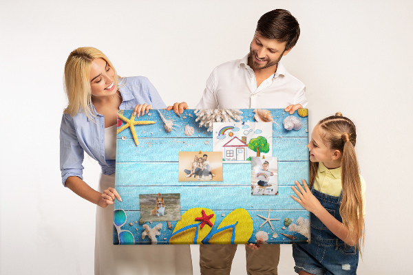 Cork board Seaside things