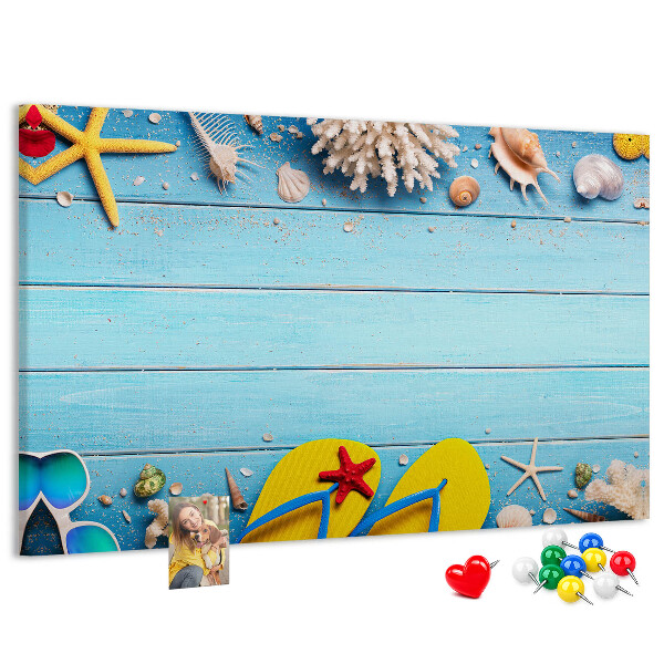 Cork board Seaside things