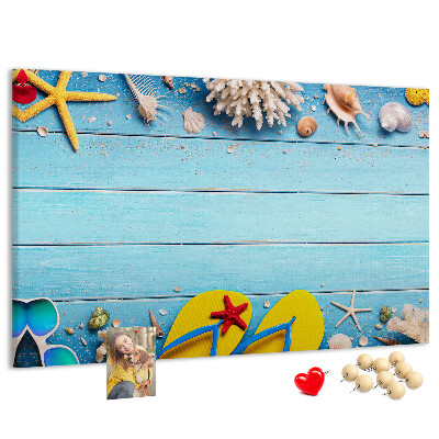 Cork board Seaside things