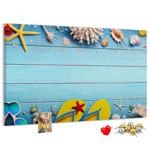 Cork board Seaside things