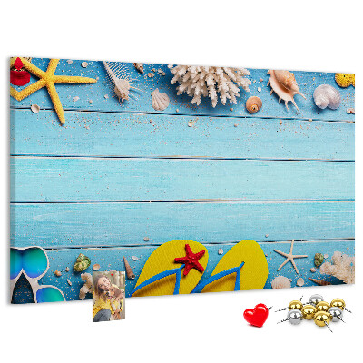 Cork board Seaside things