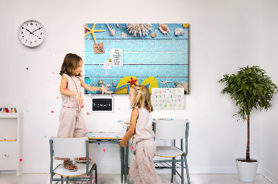 Cork board Seaside things