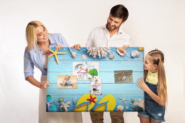 Cork board Seaside things