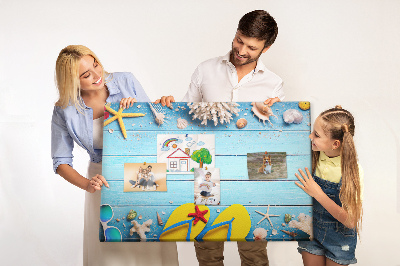 Cork board Seaside things