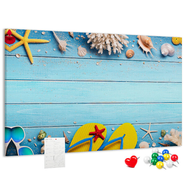Cork board Seaside things