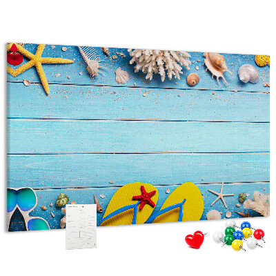 Cork board Seaside things