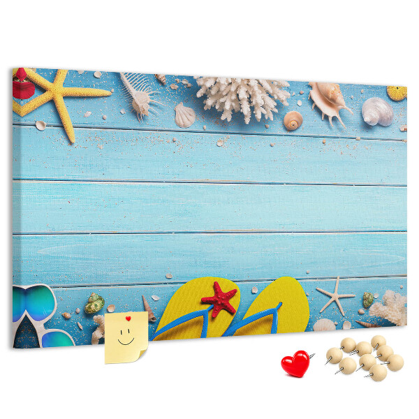 Cork board Seaside things