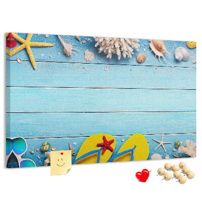 Cork board Seaside things