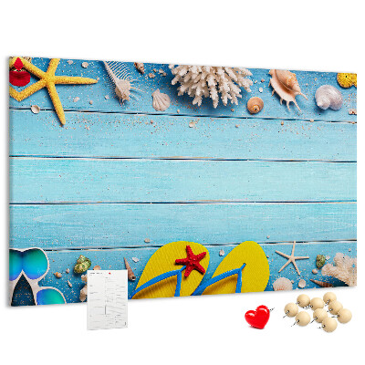 Cork board Seaside things