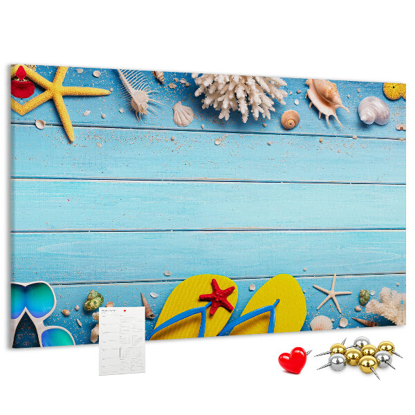 Cork board Seaside things