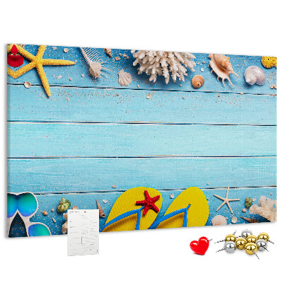 Cork board Seaside things