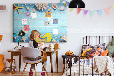 Cork board Seaside things