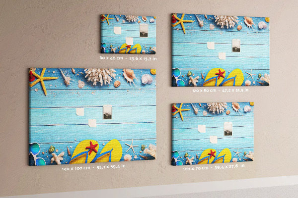 Cork board Seaside things