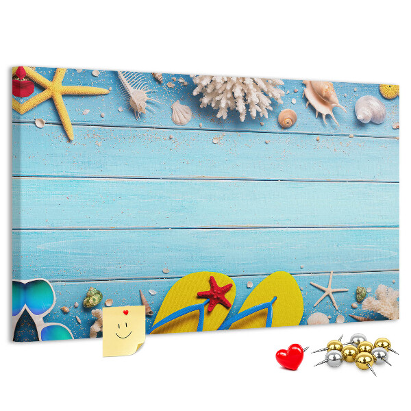 Cork board Seaside things