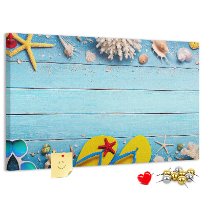 Cork board Seaside things