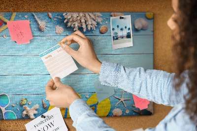 Cork board Seaside things