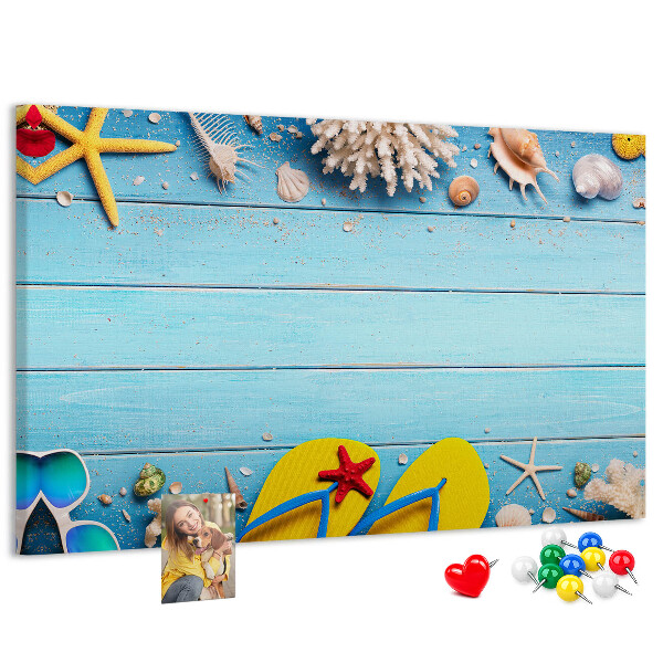 Cork board Seaside things
