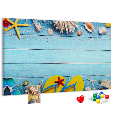 Cork board Seaside things