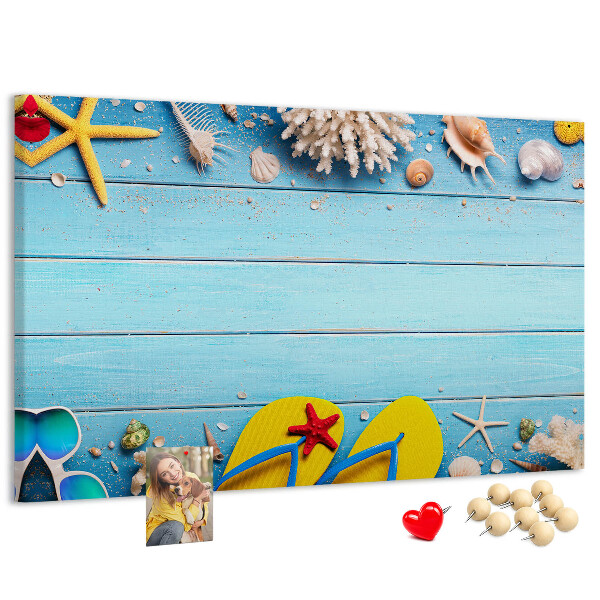 Cork board Seaside things