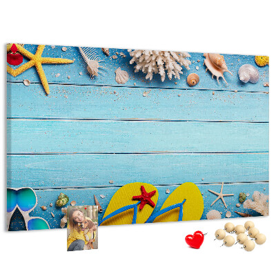 Cork board Seaside things