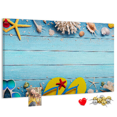 Cork board Seaside things