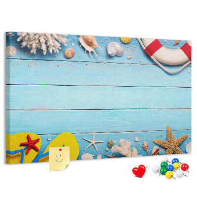 Cork display board Seaside things