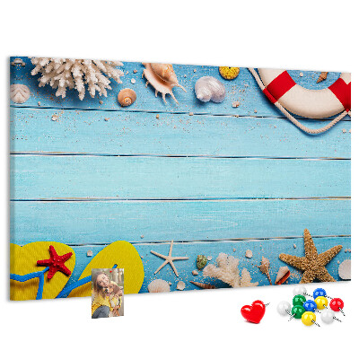 Cork display board Seaside things