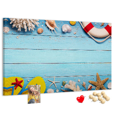 Cork display board Seaside things