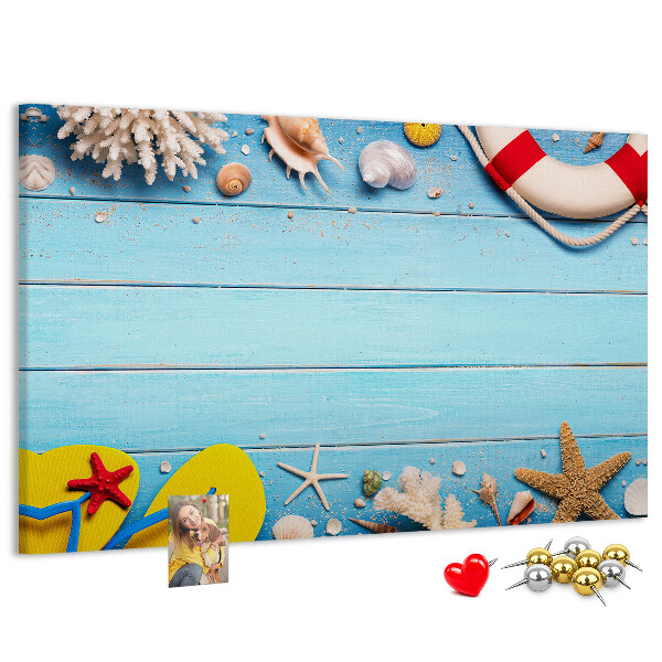 Cork display board Seaside things
