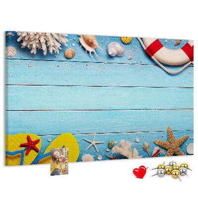 Cork display board Seaside things