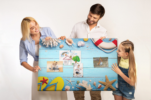 Cork display board Seaside things