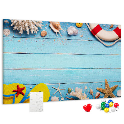 Cork display board Seaside things