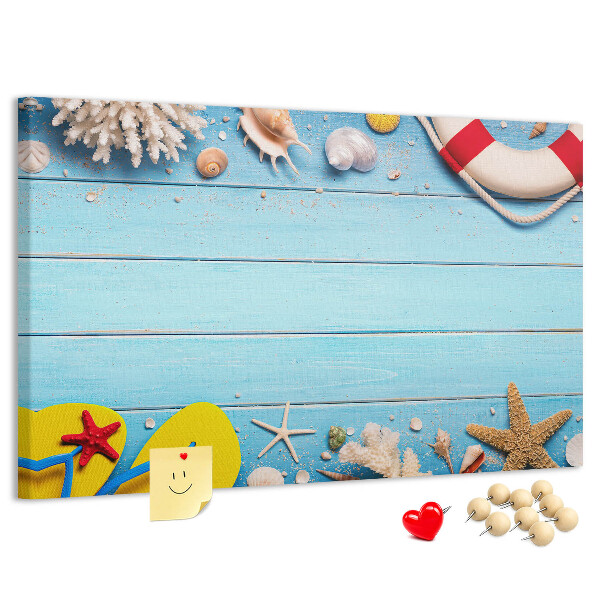Cork display board Seaside things