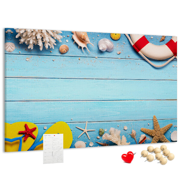 Cork display board Seaside things