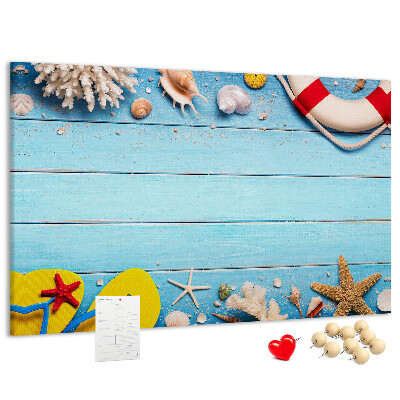 Cork display board Seaside things