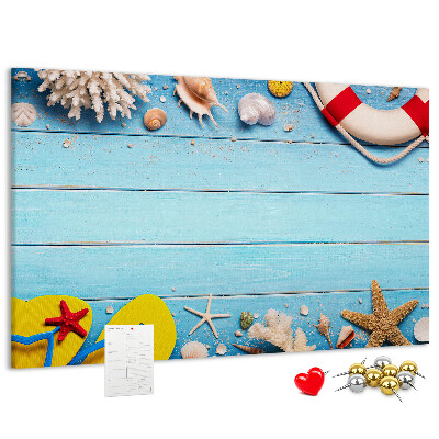Cork display board Seaside things