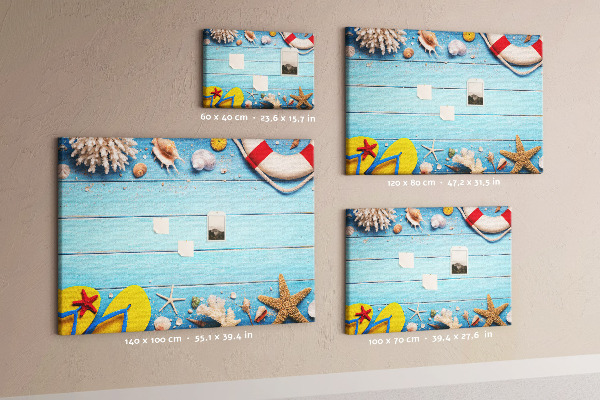 Cork display board Seaside things