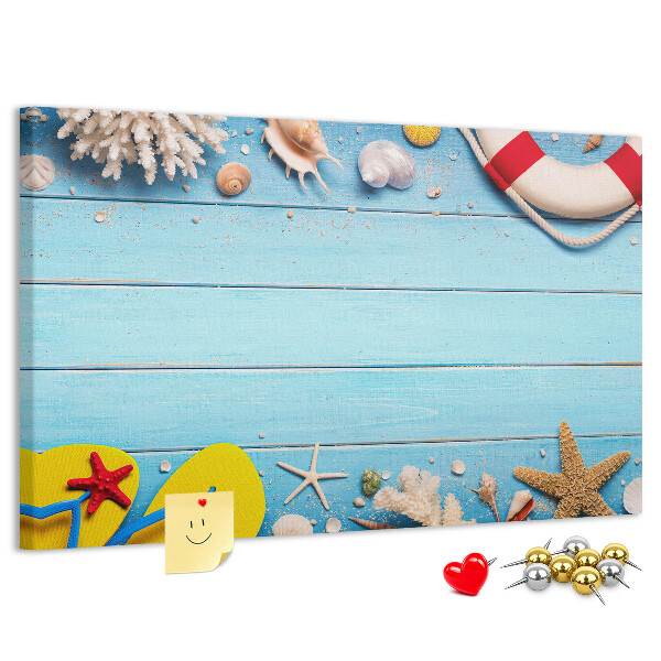 Cork display board Seaside things